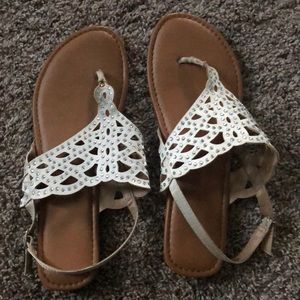 White sandals